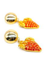Rhinestone Strawberry Earrings Accessory arcadeshops.com