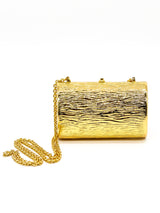 Textured Goldtone Clamshell Minaudiere Accessory arcadeshops.com