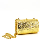 Textured Goldtone Clamshell Minaudiere Accessory arcadeshops.com