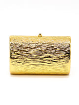 Textured Goldtone Clamshell Minaudiere Accessory arcadeshops.com