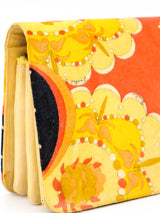 Pucci Printed Velvet Accordian Sectioned Clutch Accessory arcadeshops.com