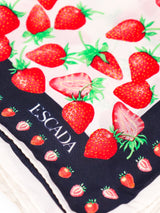 Escada Strawberry Printed Silk Scarf Accessory arcadeshops.com