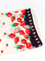 Escada Strawberry Printed Silk Scarf Accessory arcadeshops.com