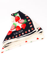 Escada Strawberry Printed Silk Scarf Accessory arcadeshops.com