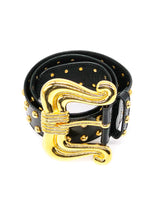 Escada Studded Patent Leather Belt Accessory arcadeshops.com