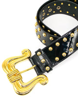 Escada Studded Patent Leather Belt Accessory arcadeshops.com