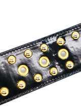 Escada Studded Patent Leather Belt Accessory arcadeshops.com