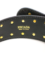 Escada Studded Patent Leather Belt Accessory arcadeshops.com