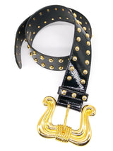 Escada Studded Patent Leather Belt Accessory arcadeshops.com