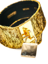 Oscar de la Renta Gold Lock Hardware Belt Accessory arcadeshops.com