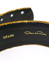 Oscar de la Renta Gold Lock Hardware Belt Accessory arcadeshops.com