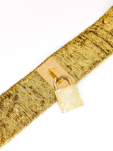 Oscar de la Renta Gold Lock Hardware Belt Accessory arcadeshops.com