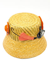 Novelty Straw Bucket Hat Accessory arcadeshops.com