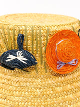 Novelty Straw Bucket Hat Accessory arcadeshops.com