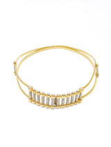 Mixed Metal Stretch Belt with Cage Buckle Accessory arcadeshops.com