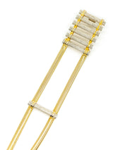 Mixed Metal Stretch Belt with Cage Buckle Accessory arcadeshops.com