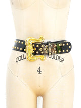 Escada Studded Patent Leather Belt Accessory arcadeshops.com