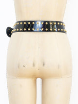 Escada Studded Patent Leather Belt Accessory arcadeshops.com