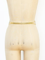 Mixed Metal Stretch Belt with Cage Buckle Accessory arcadeshops.com