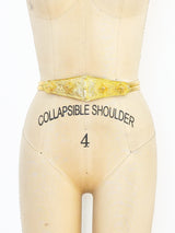 Goldtone Shield Stretch Chain Belt Accessory arcadeshops.com