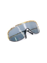 Christian Dior Gold Framed Shield Sunglasses arcadeshops.com