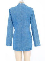 Rhinestone Embellished Denim Jacket Jacket arcadeshops.com
