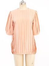 Gucci Blush Pleated Blouse Top arcadeshops.com