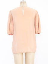 Gucci Blush Pleated Blouse Top arcadeshops.com