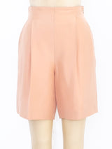 Gucci Blush Pleated Silk Shorts Bottom arcadeshops.com
