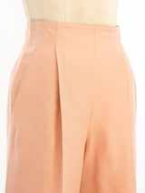 Gucci Blush Pleated Silk Shorts Bottom arcadeshops.com