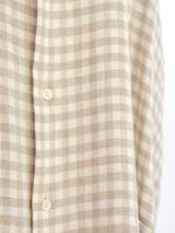 Eskandar Linen Gingham Shirt Dress Dress arcadeshops.com