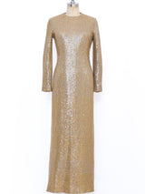 Leo Narducci Sequin Column Gown Dress arcadeshops.com