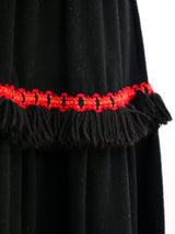 Yves Saint Laurent Tiered Fringe Skirt Bottom arcadeshops.com
