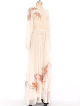 Floral Printed Chiffon Dress Dress arcadeshops.com