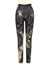 Jean Paul Gaultier Floral Crochet Leggings Bottom arcadeshops.com
