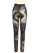 Jean Paul Gaultier Floral Crochet Leggings Bottom arcadeshops.com