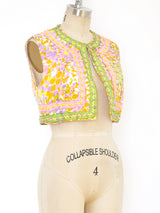 Embellished Pastel Vest Jacket arcadeshops.com