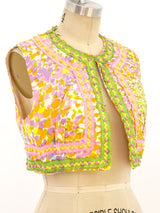 Embellished Pastel Vest Jacket arcadeshops.com