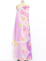 Rizkallah Watercolor Painted One Shoulder Gown Dress arcadeshops.com