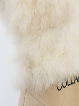 Ivory Marabou Feather Sleeveless Jacket Jacket arcadeshops.com
