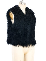 Black Shag Fringe Vest Jacket arcadeshops.com