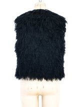 Black Shag Fringe Vest Jacket arcadeshops.com