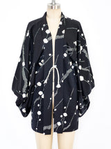 Black and White Shibori Kimono Jacket arcadeshops.com