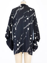 Black and White Shibori Kimono Jacket arcadeshops.com