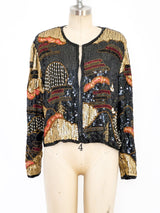 Sequin Embellished Cropped Jacket Jacket arcadeshops.com
