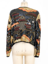 Sequin Embellished Cropped Jacket Jacket arcadeshops.com