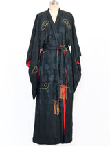 Dragon Embroidered Black Robe Jacket arcadeshops.com