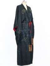 Dragon Embroidered Black Robe Jacket arcadeshops.com