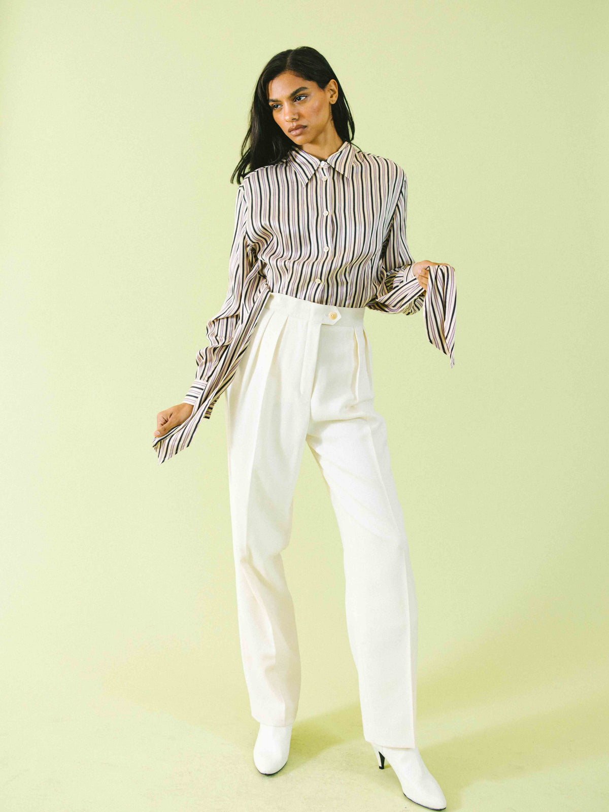 Haut Rayé Gris Et Blanc ESCADA - Taille XL - Occasion Excellent état