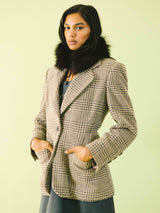 Black Ombre Faux Fur Collar Accessory arcadeshops.com